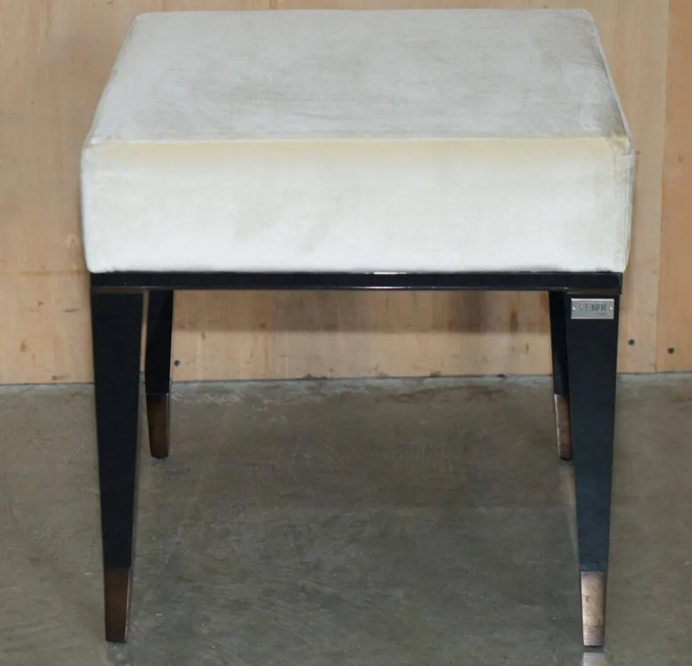 Table de toilette et tabouret Nascondino Fendi Casa en ébène Macassar