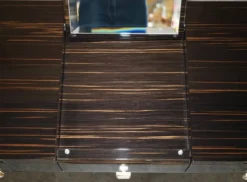 Table de toilette et tabouret Nascondino Fendi Casa en ébène Macassar