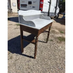 Table de toilette marbre blanc