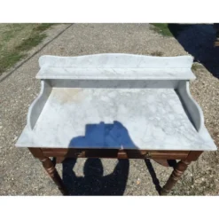 Table de toilette marbre blanc