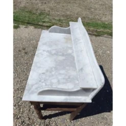 Table de toilette marbre blanc
