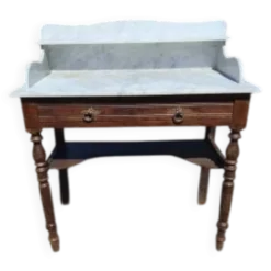 Table de toilette marbre blanc