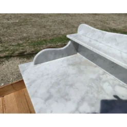 Table de toilette marbre blanc