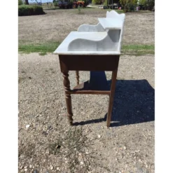 Table de toilette marbre blanc