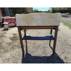 Table de toilette marbre blanc