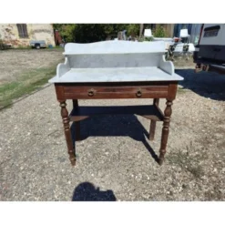 Table de toilette marbre blanc