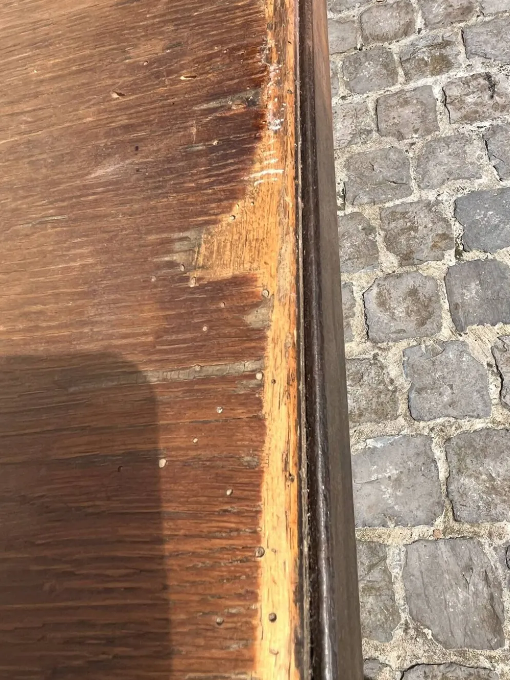 Table de travail en fonte et bois