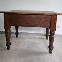 Table de travail française rustique antique de ferme, îlot Louis Philippe