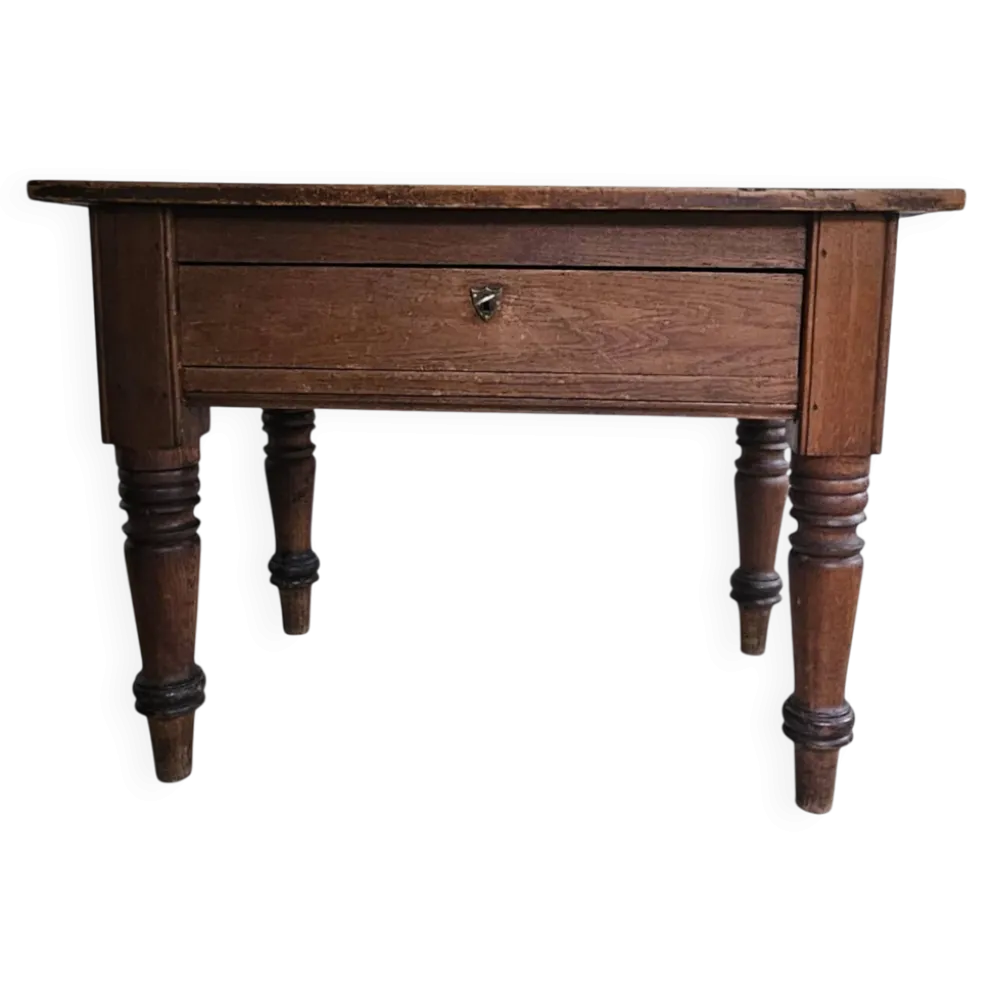 Table de travail française rustique antique de ferme, îlot Louis Philippe