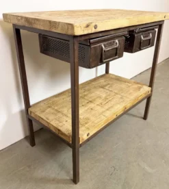 Table de travail industrielle vintage, années 1960