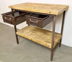 Table de travail industrielle vintage, années 1960