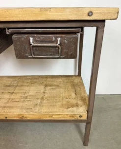 Table de travail industrielle vintage, années 1960