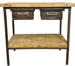 Table de travail industrielle vintage, années 1960