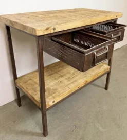 Table de travail industrielle vintage, années 1960