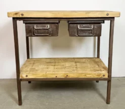 Table de travail industrielle vintage, années 1960