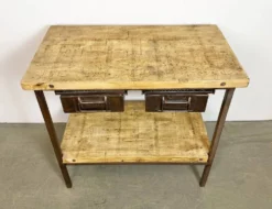 Table de travail industrielle vintage, années 1960