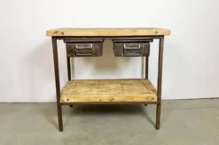 Table de travail industrielle vintage, années 1960