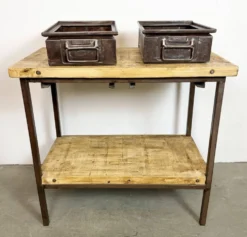 Table de travail industrielle vintage, années 1960