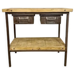 Table de travail industrielle vintage, années 1960
