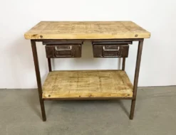 Table de travail industrielle vintage, années 1960