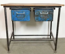 Table de travail industrielle vintage, années 1960