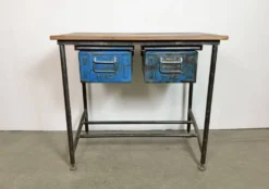 Table de travail industrielle vintage, années 1960