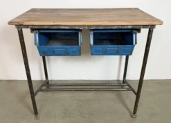 Table de travail industrielle vintage, années 1960