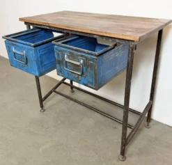 Table de travail industrielle vintage, années 1960