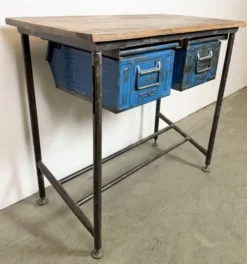 Table de travail industrielle vintage, années 1960