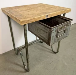 Table de travail industrielle vintage, années 1960