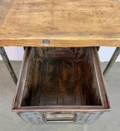 Table de travail industrielle vintage, années 1960