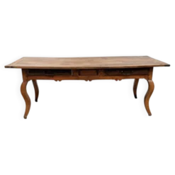 Table, drapière en noyer, XIXème s.