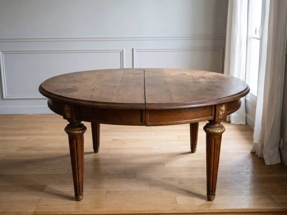 Table en Acajou avec rallonge style Louis XVI
