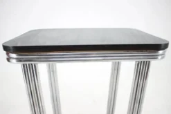 Table en acier tubulaire chromé Bauhaus Art Déco, années 1930