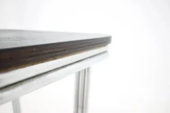 Table en acier tubulaire chromé Bauhaus Art Déco, années 1930