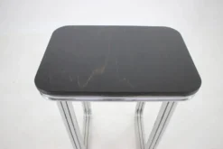 Table en acier tubulaire chromé Bauhaus Art Déco, années 1930
