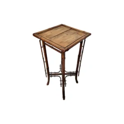Table en bambou français Art Nouveau, fin des années 1800