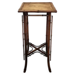 Table en bambou français Art Nouveau, fin des années 1800