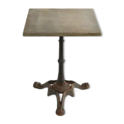 Table en bistro en fonte et pierre