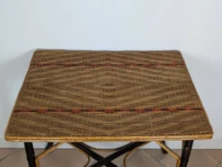 Table en bois et rotin 1920