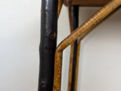 Table en bois et rotin 1920