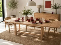 Table en chene massif avec rallonges
