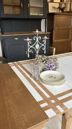 Table en chêne avec rallonges