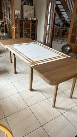 Table en chêne avec rallonges