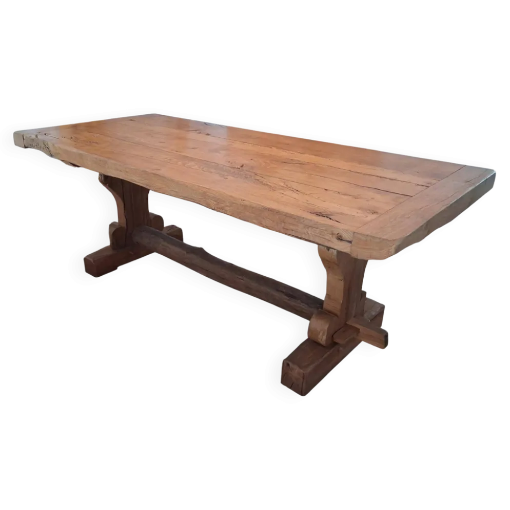 Table en chêne massif 205 cm – fabrication artisanale, pièce unique