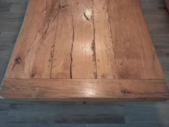 Table en chêne massif 205 cm – fabrication artisanale, pièce unique