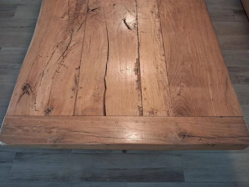 Table en chêne massif 205 cm – fabrication artisanale, pièce unique