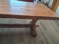 Table en chêne massif 205 cm – fabrication artisanale, pièce unique