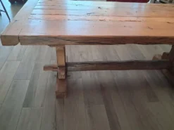 Table en chêne massif 205 cm – fabrication artisanale, pièce unique