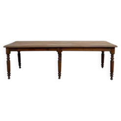 Table en chêne massif à 6 pieds tournés (1900)